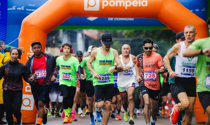 Sob chuva, Guaíba recebe mais de 400 corredores na 8ª etapa do Circuito Sesc de Corridas