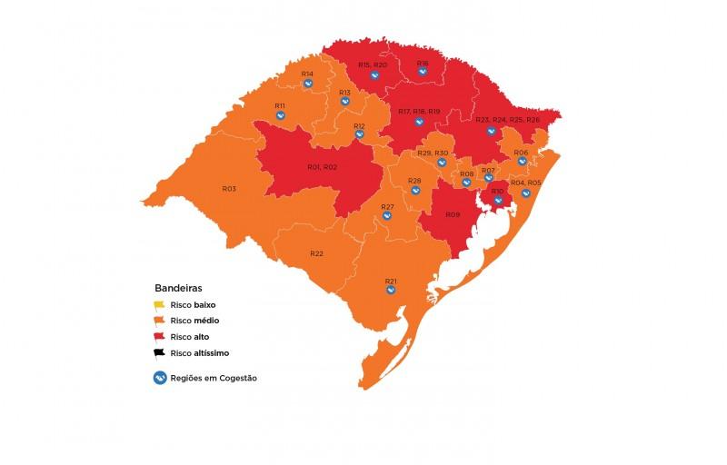 Com piora dos indicadores, região Guaíba retorna para bandeira vermelha no mapa preliminar