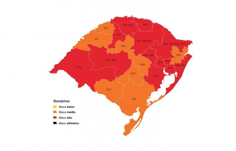 Em mapa prévio, Guaíba entra na bandeira vermelha do Distanciamento Controlado