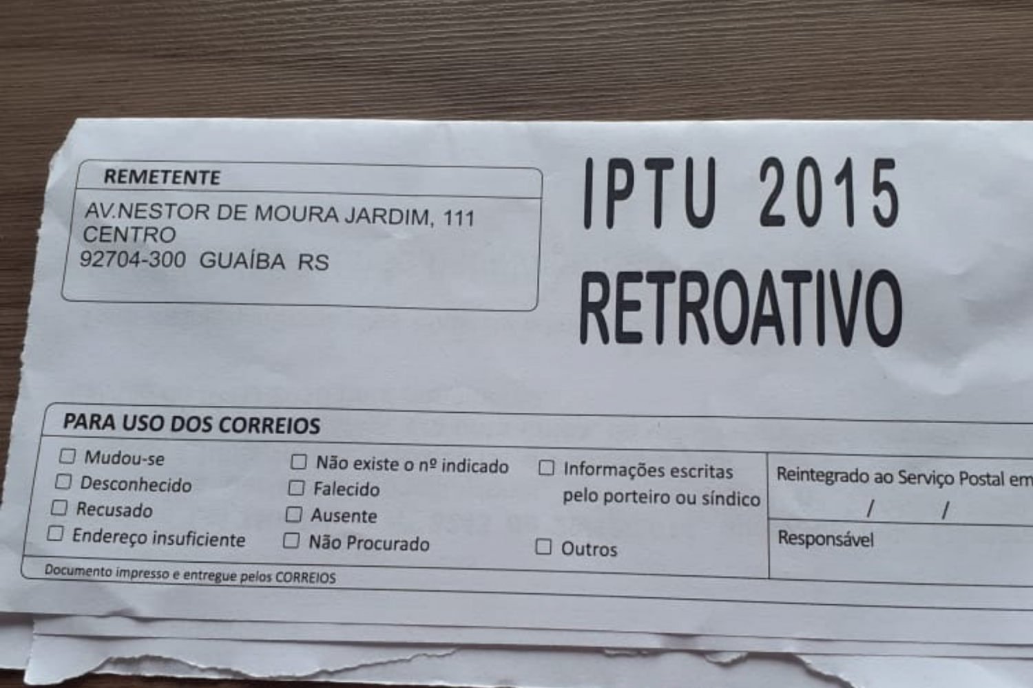 Moradores de Guaíba recebem conta retroativa do IPTU de 2015; saiba porque