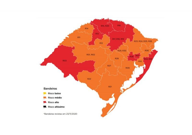 Região de Guaíba fica com bandeira laranja na 29ª rodada do Distanciamento Controlado