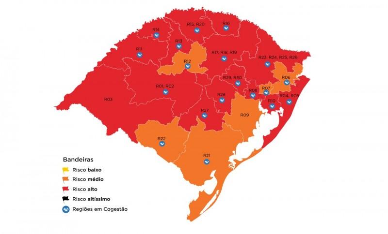 RS tem melhora nos indicadores e Guaíba segue em bandeira laranja no Distanciamento Controlado