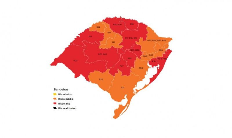 Guaíba continua com bandeira laranja no mapa preliminar do Distanciamento Controlado