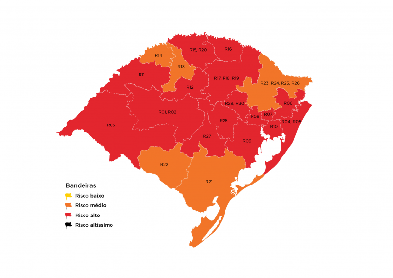 Região de Guaíba tem aumento de 81% em hospitalizações e volta para bandeira vermelha