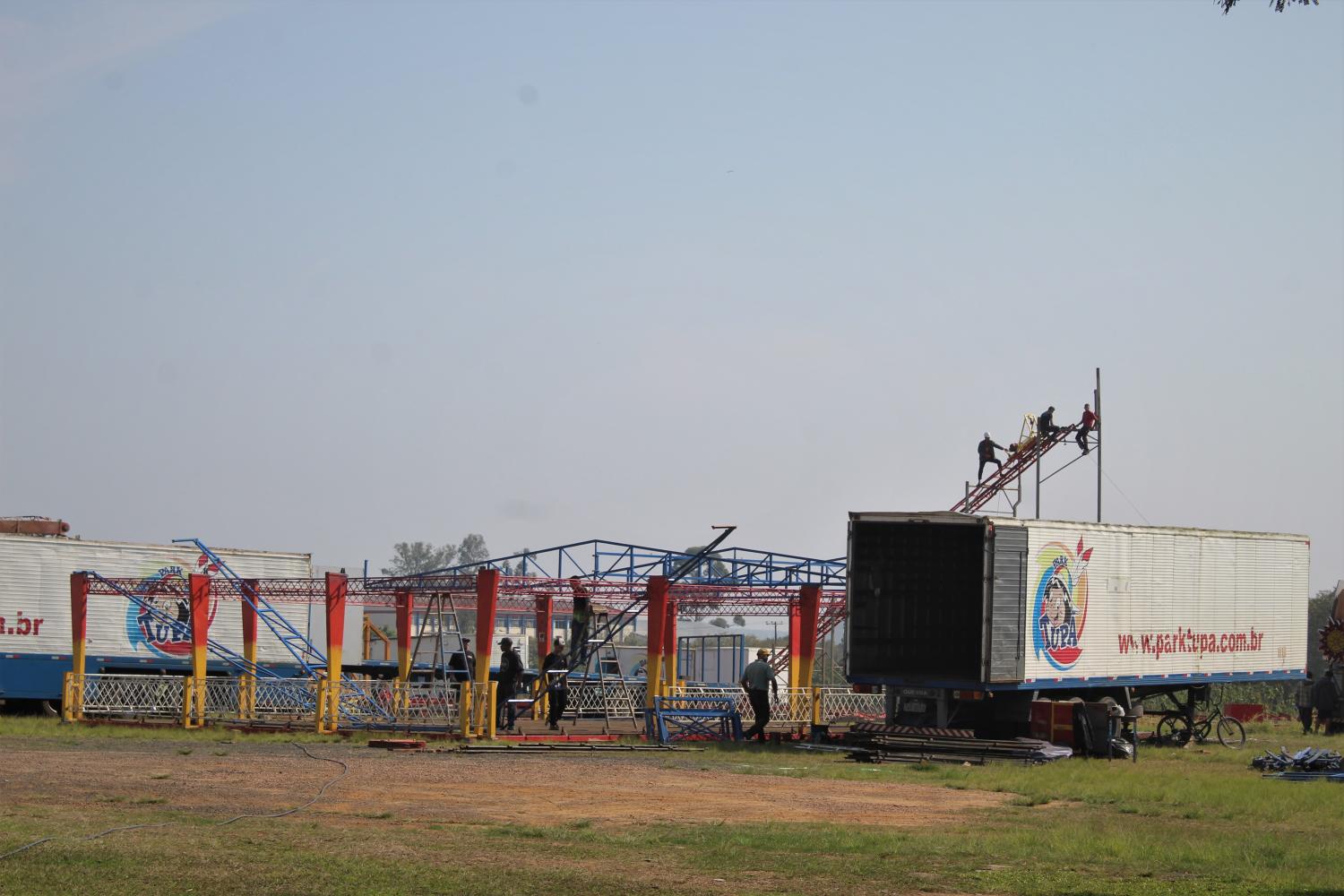 Park Tupã começa montagens de brinquedos em Guaíba