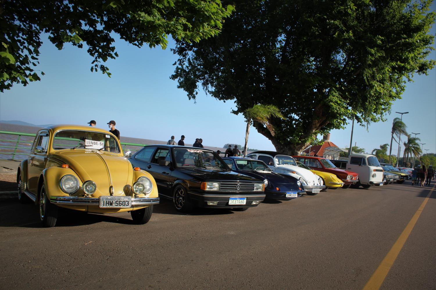 Multifeira reúne mais de 100 carros antigos no centro de Guaíba