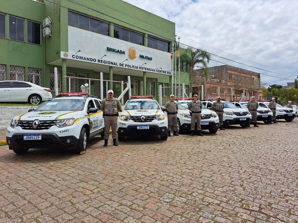 Brigada Militar de Guaíba recebe novas viaturas
