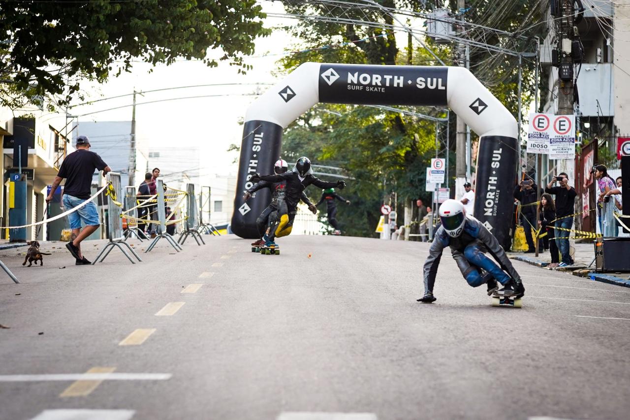 Com grande público, Guaíba volta a sediar campeonato de skate downhill depois de 9 anos