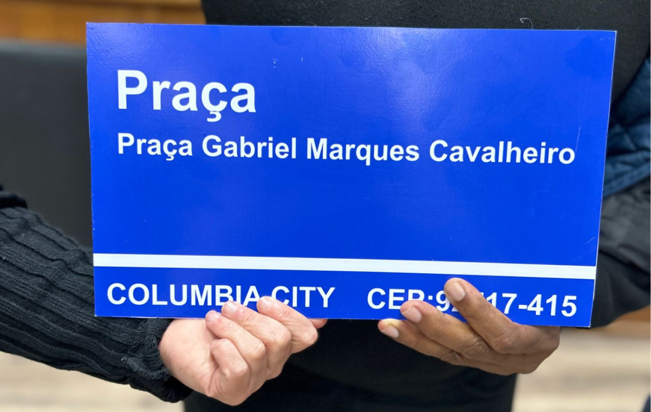 Praça no Columbia City ganha nome do jovem Gabriel Marques, morto após abordagem policial em São Gabriel