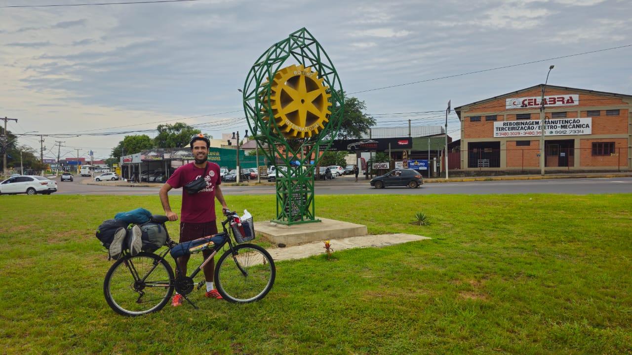 Ciclista começa viagem de Guaíba ao extremo sul da Argentina: 