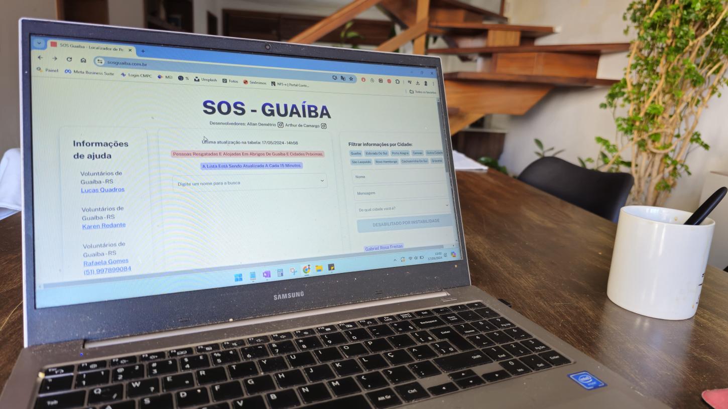 Quem são os dois alunos da UERGS que desenvolveram o site SOS Guaíba