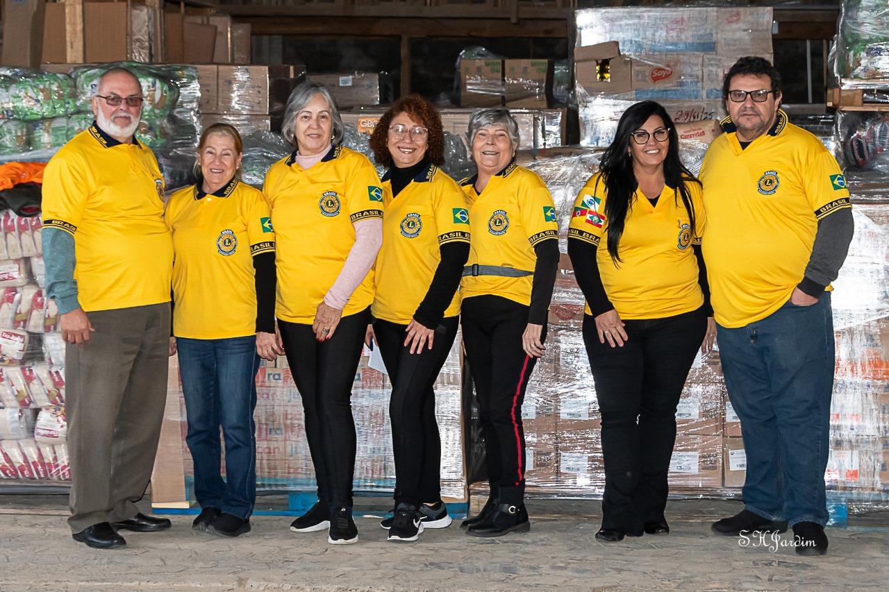 Lions Guaíba recebe 50 toneladas de alimentos e produtos de higiene e limpeza para a comunidade