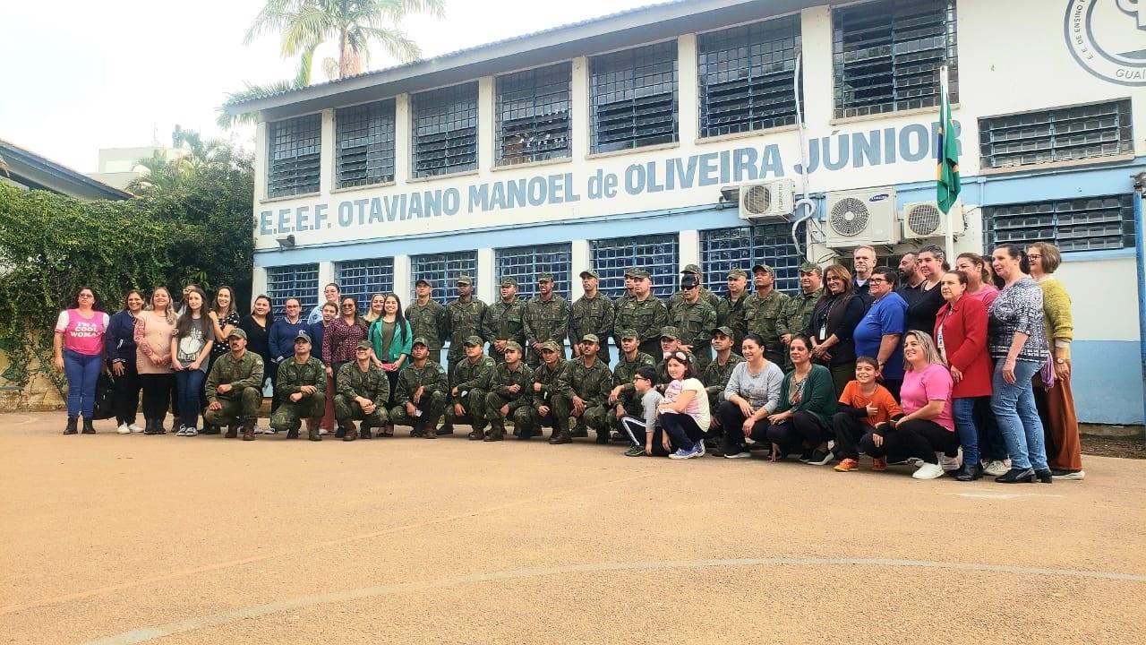 Marinha do Brasil realiza ato simbólico de entrega das obras da escola Otaviano Manoel Júnior