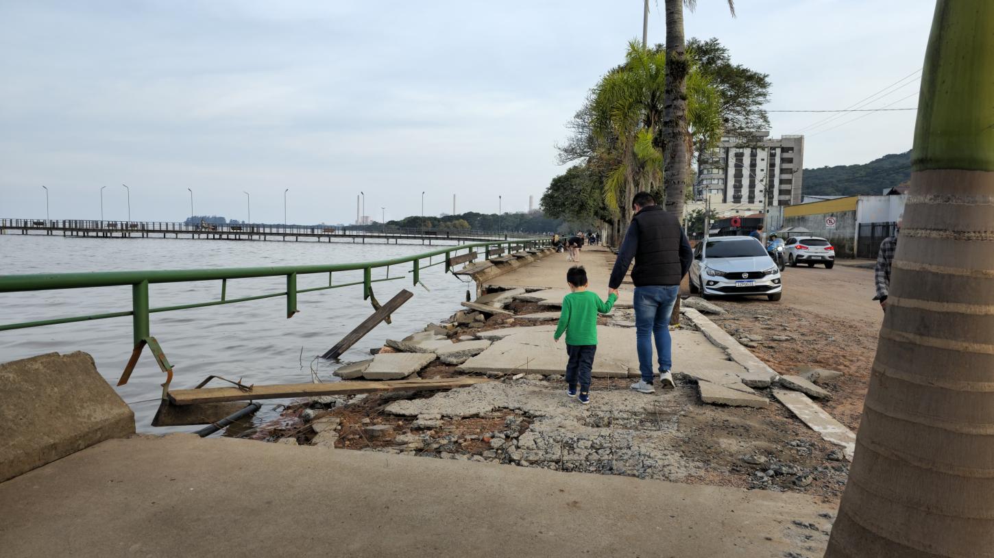 Prefeitura de Guaíba busca verba do governo federal para a reconstrução do calçadão da Beira
