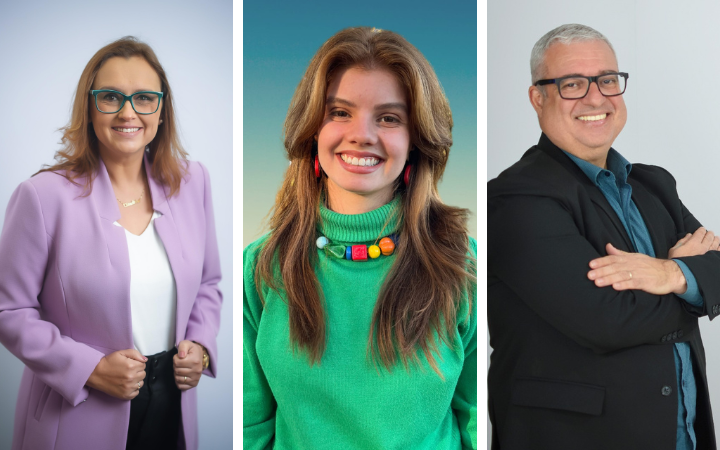 Conheça os candidatos a vice Claudinha Jardim, Tifani Isabele e Paulo Maganha