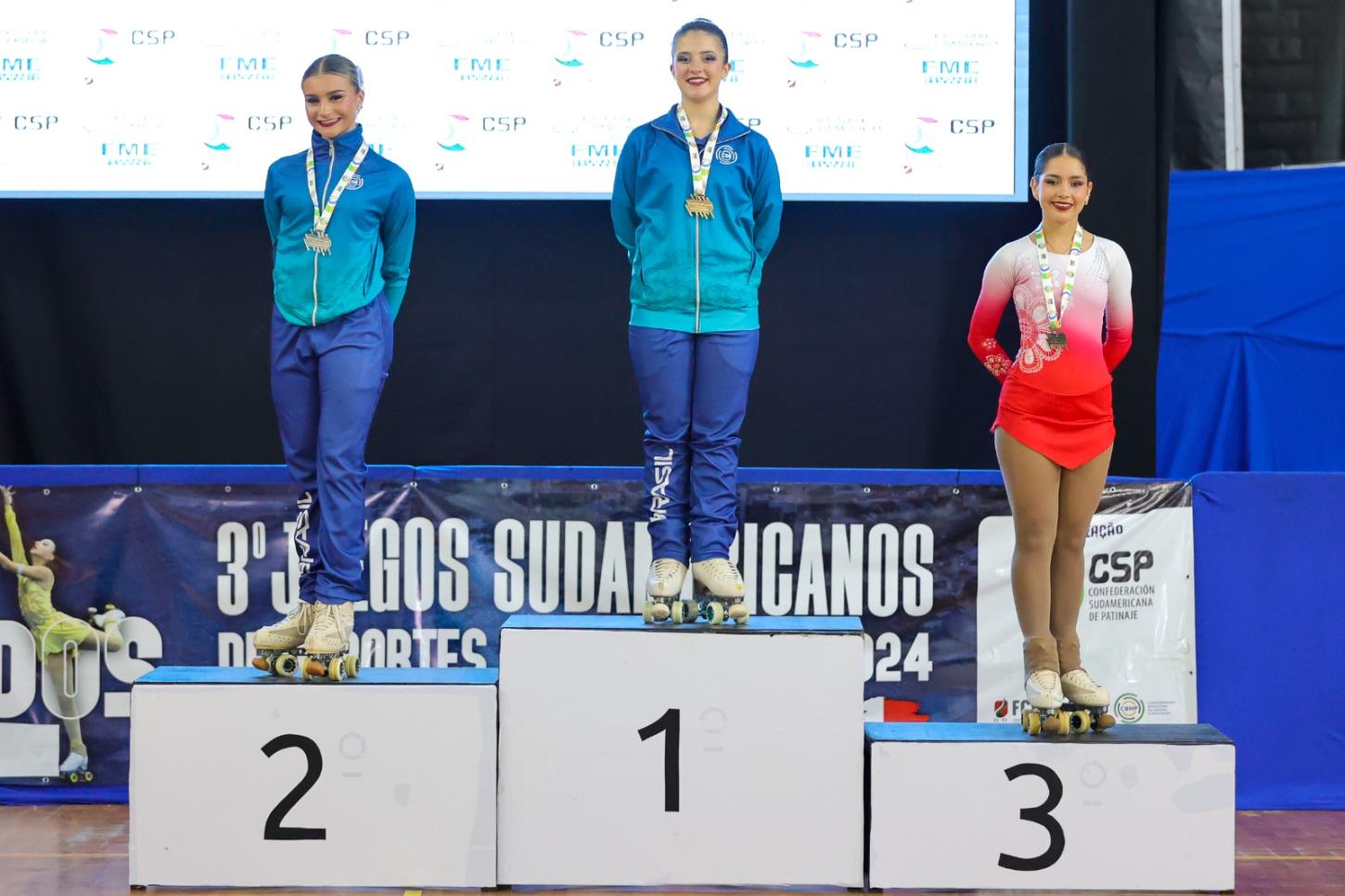 Atleta guaibense Laís Von Zeidler é campeã sul-americana de Patinação Artística