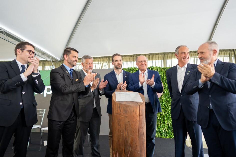Vice-presidente Geraldo Alckmin participa da solenidade de entrega oficial do projeto BioCMPC, em Guaíba