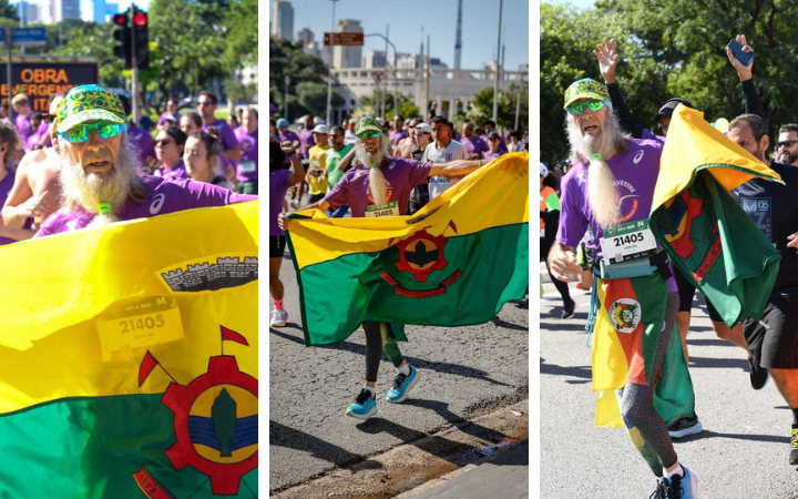 Aos 75 anos, Leopoldo Luiz Arend participa da Corrida de São Silvestre com a bandeira de Guaíba