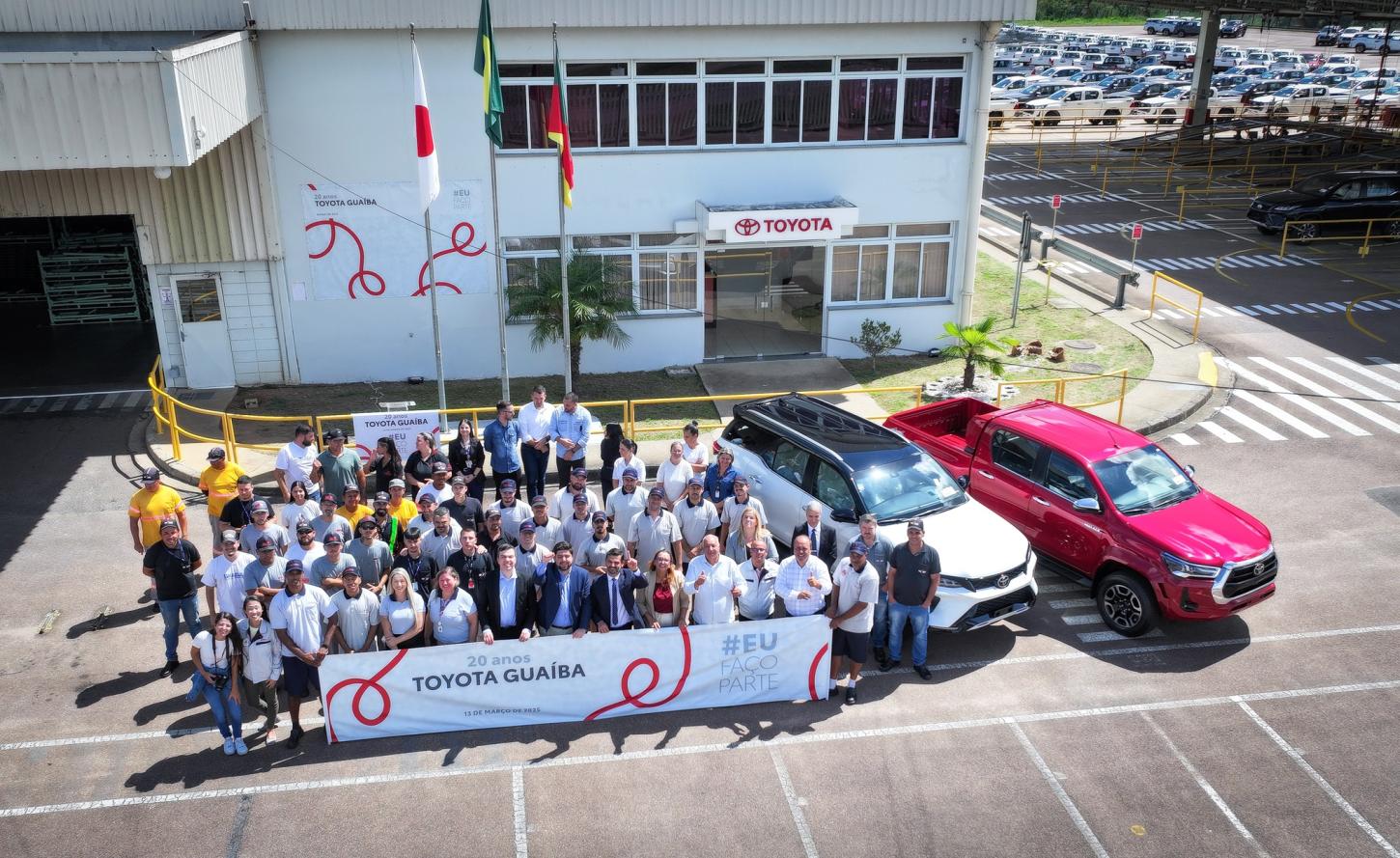 Toyota do Brasil celebra 20 anos de operação da unidade de Guaíba